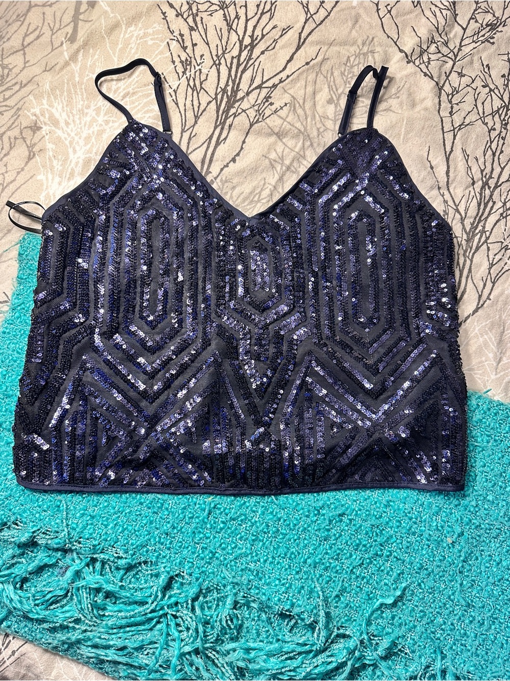 Sequin Tank with back zipper